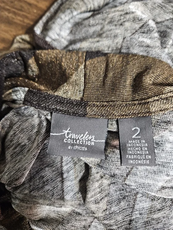 Chico's Tan And Brown Stretchy Kimono Large - Picture 4 of 4